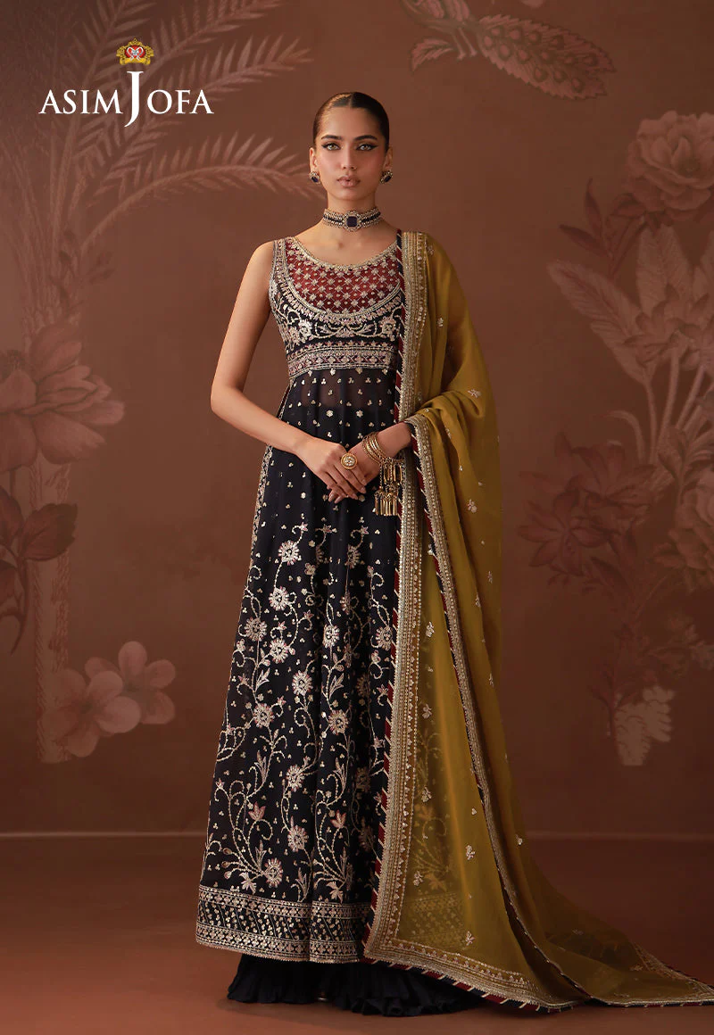 Zari By Asim Jofa Unstitched 3 Piece Festive Formals Suit-AJULD-01 - Image 5