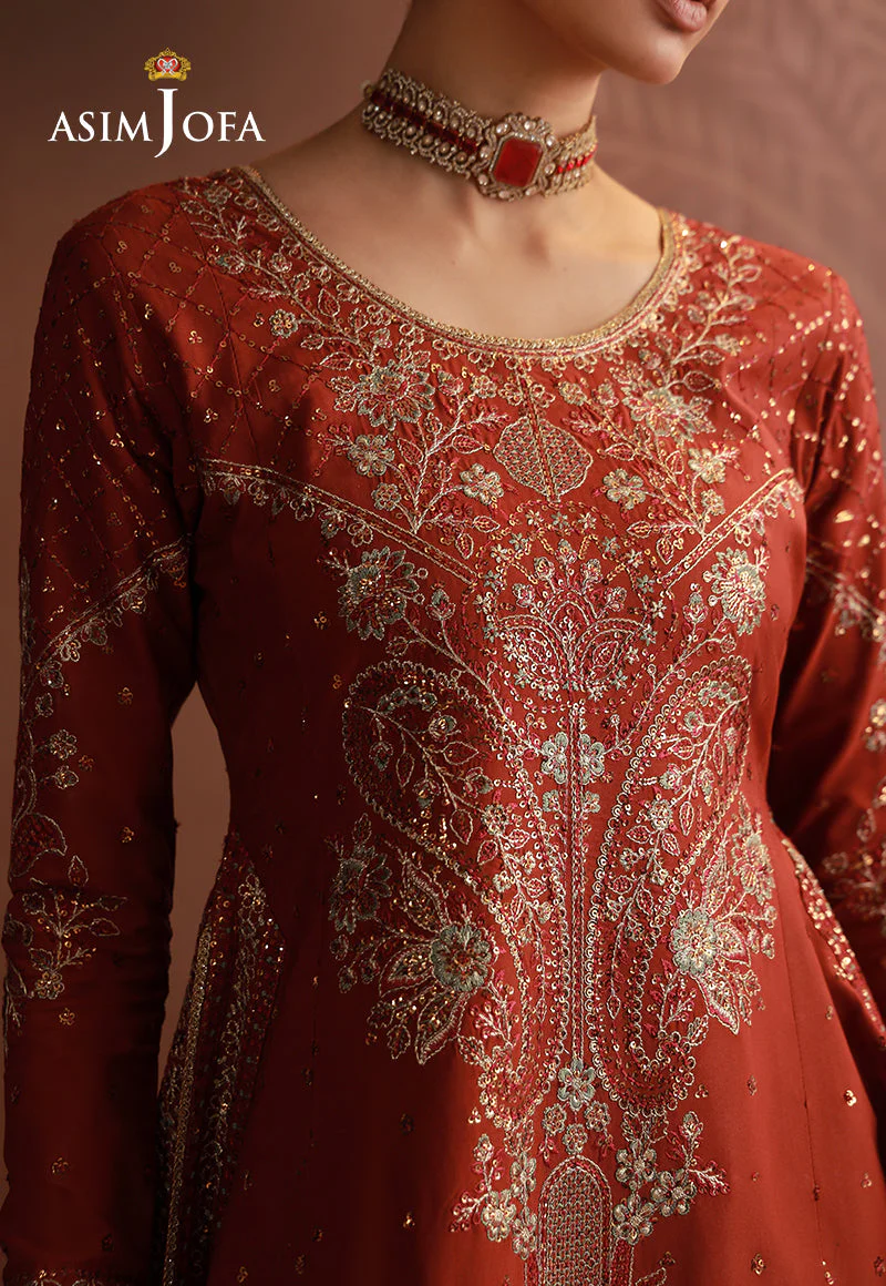 Zari By Asim Jofa Unstitched 3 Piece Festive Formals Suit-AJULD-02 - Image 4