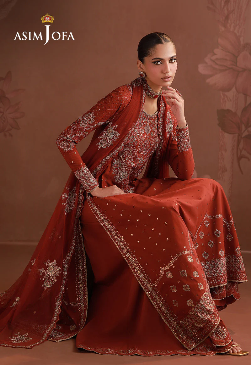 Zari By Asim Jofa Unstitched 3 Piece Festive Formals Suit-AJULD-02 - Image 5