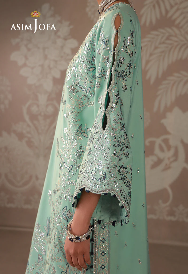 Zari By Asim Jofa Unstitched 3 Piece Festive Formals Suit-AJULD-09 - Image 8