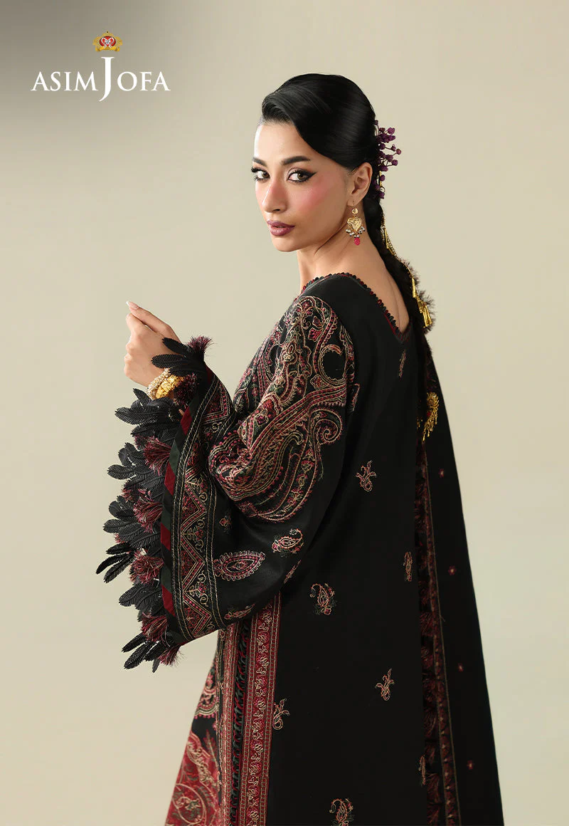 Kashmiri By Asim Jofa Unstitched 3 Piece Luxury Winter Suit-AJULK-01 - Image 5