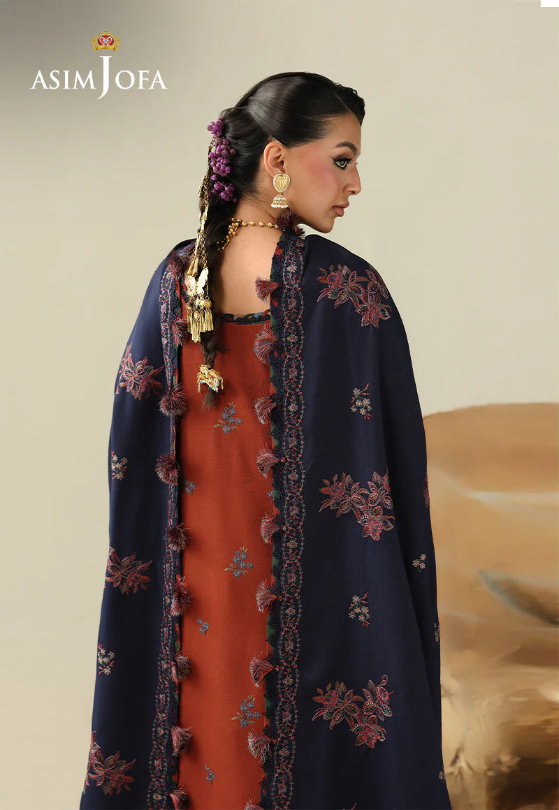 Kashmiri By Asim Jofa Unstitched 3 Piece Luxury Winter Suit-AJULK-02 - Image 2