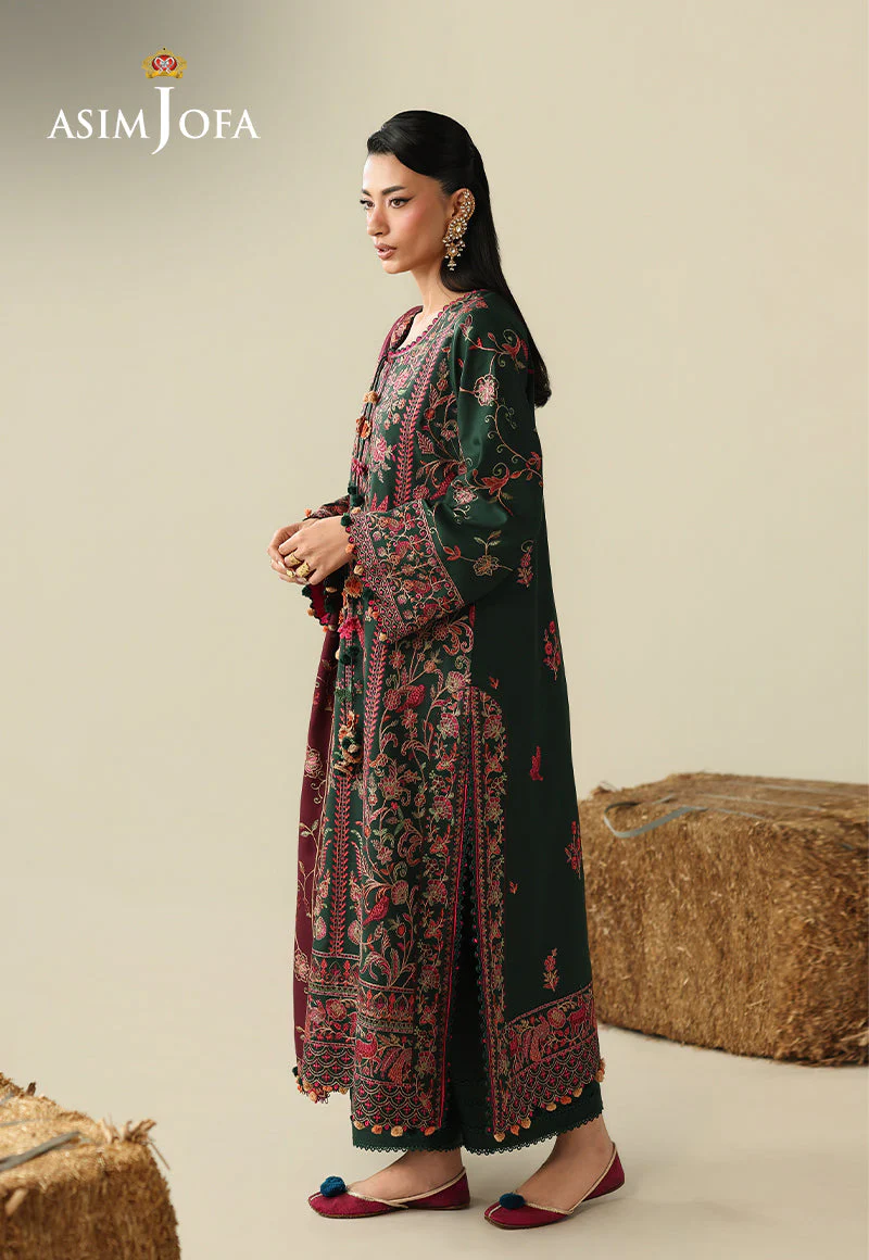 Kashmiri By Asim Jofa Unstitched 3 Piece Luxury Winter Suit-AJULK-04 - Image 3