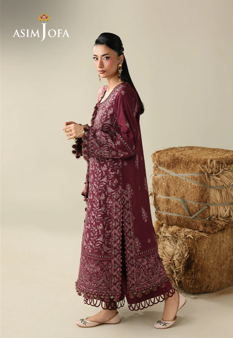 Kashmiri By Asim Jofa Unstitched 3 Piece Luxury Winter Suit-AJULK-06 - Image 3