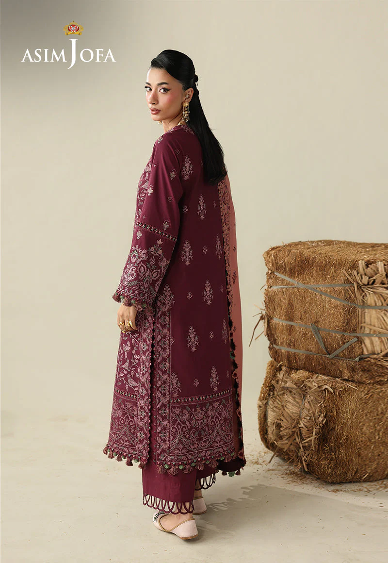 Kashmiri By Asim Jofa Unstitched 3 Piece Luxury Winter Suit-AJULK-06 - Image 4