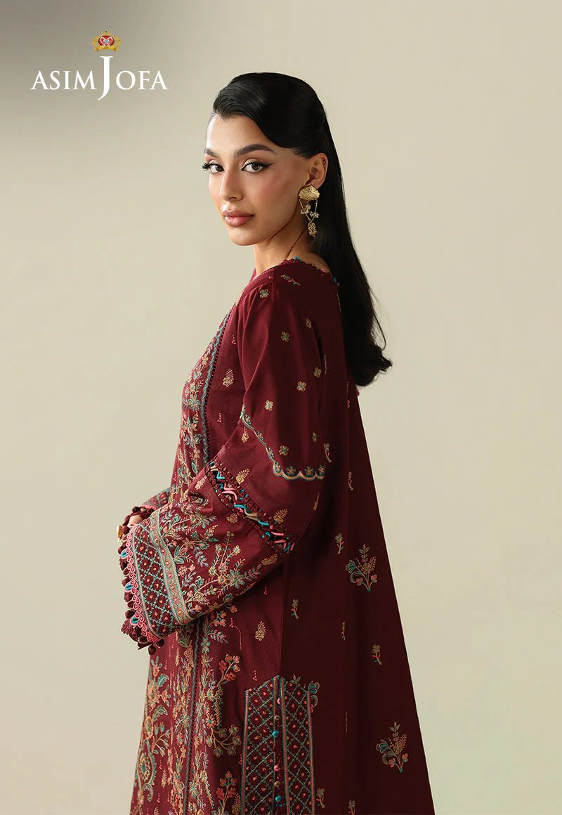 Kashmiri By Asim Jofa Unstitched 3 Piece Luxury Winter Suit-AJULK-08 - Image 3