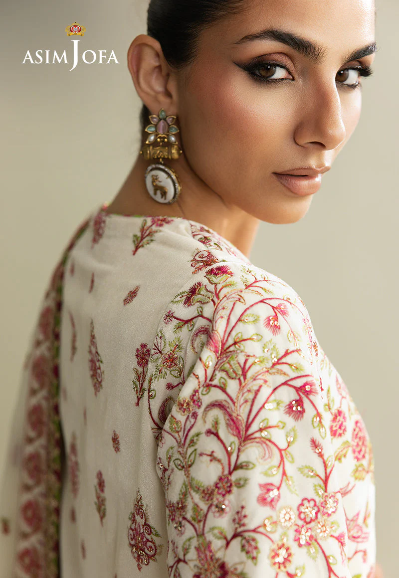 Makhmal By Asim Jofa Unstitched 3 Piece Emb Velvet Suit-AJULM-06 - Image 9