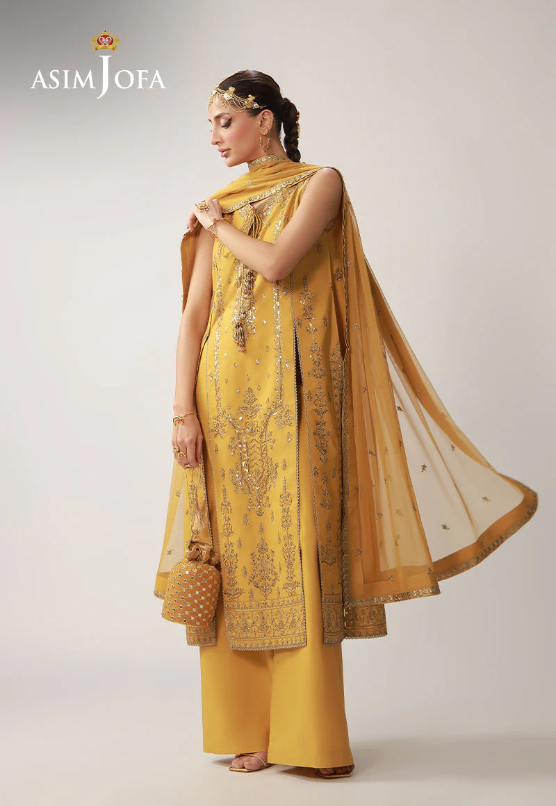 Layaan By Asim Jofa Unstitched 3 Piece Festive Formals Suit-AJULO-09 - Image 2
