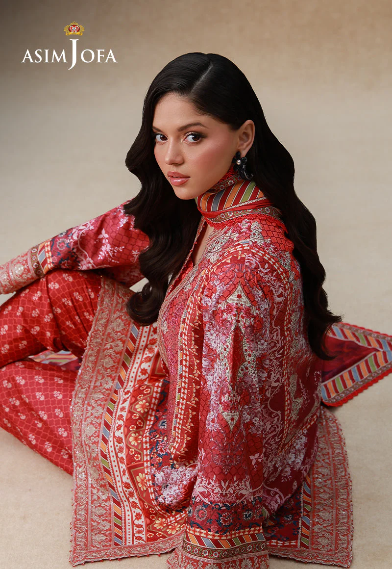 Silk Grandeur By Asim Jofa Unstitched 3 Piece Winter Suit-AJULSC-04 - Image 4