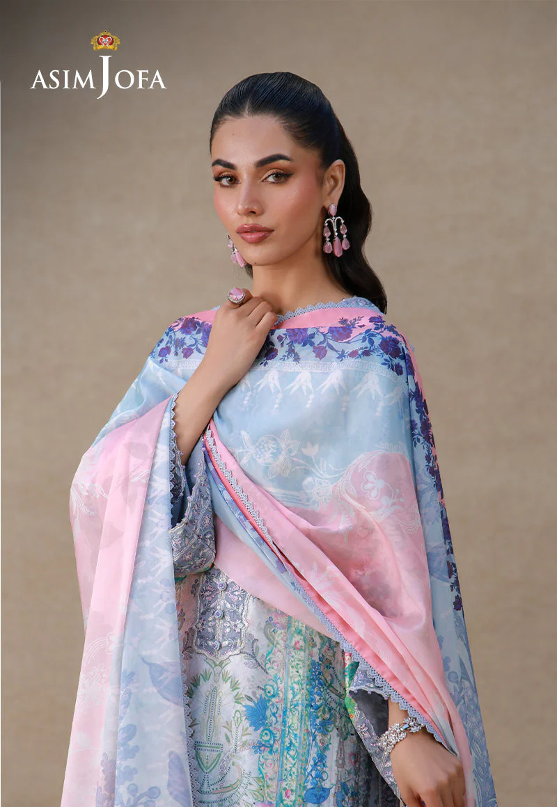 Silk Grandeur By Asim Jofa Unstitched 3 Piece Winter Suit-AJULSC-06 - Image 2