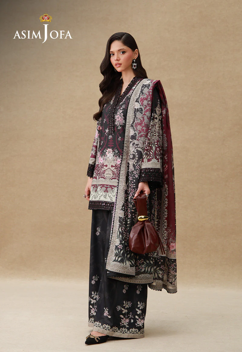 Silk Grandeur By Asim Jofa Unstitched 3 Piece Winter Suit-AJULSC-08 - Image 5