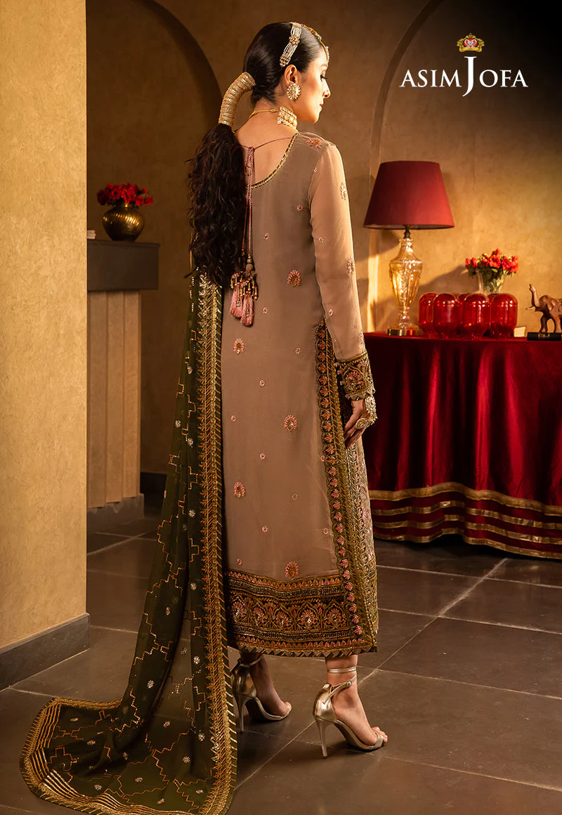 Asim Jofa Velvet Festive Ajvf-05 Embroidered Chiffon 3 Pcs - Image 2