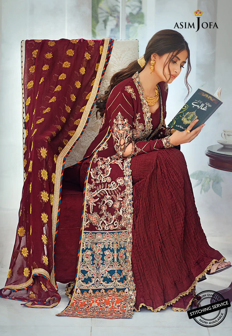 Asim Jofa Stitched Luxury Formals Ajvl-05 Embroidered - Image 2