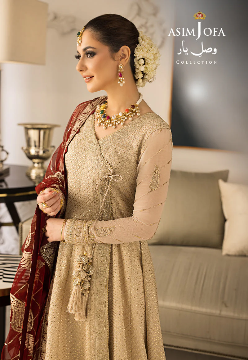 Asim Jofa Vasl e Yaar '23 Ajvy-07 Designers Stitched Embroidered Chiffon 3 Pcs - Image 4