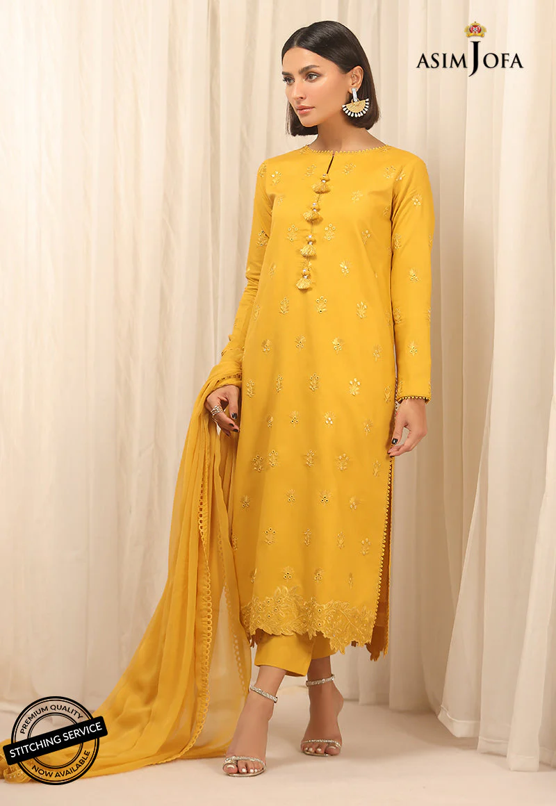 Asim Jofa Designers Limited Edition Ajwed-13 Embroidered Stitched 3 Pcs - Image 2