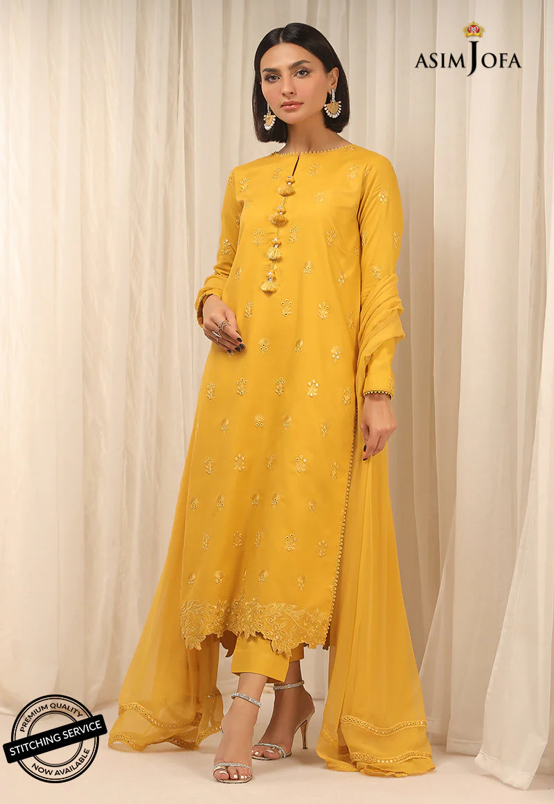 Asim Jofa Designers Limited Edition Ajwed-13 Embroidered Stitched 3 Pcs - Image 3