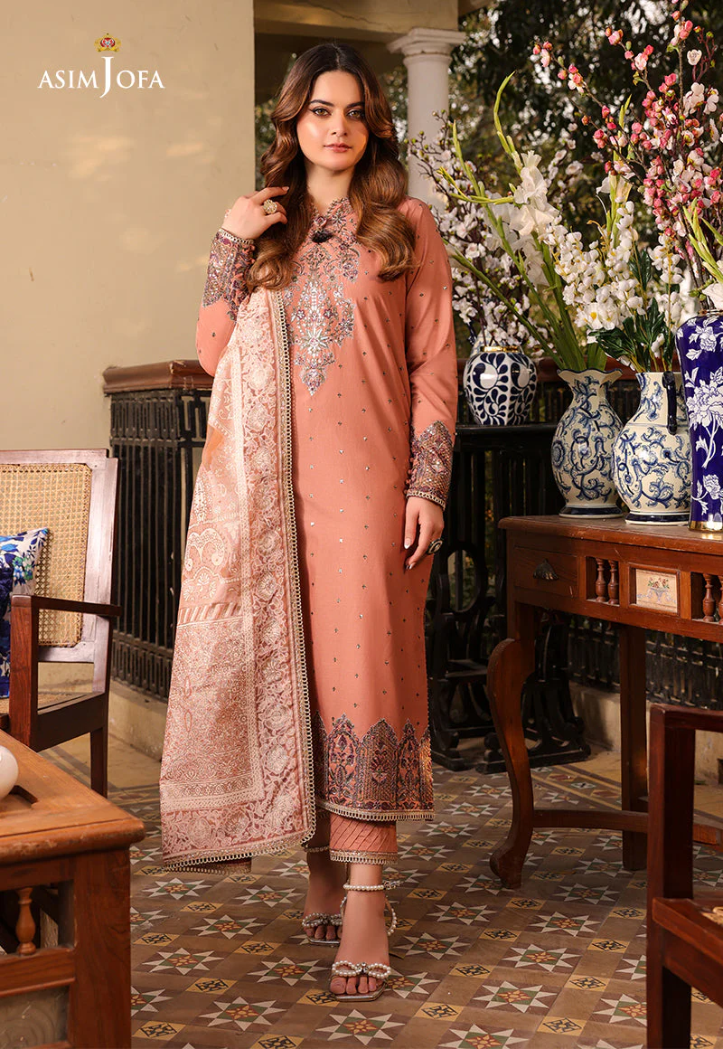 Asim Jofa Designers Limited Edition Ajzbd-23 Embroidered Stitched 3 Pcs - Image 5