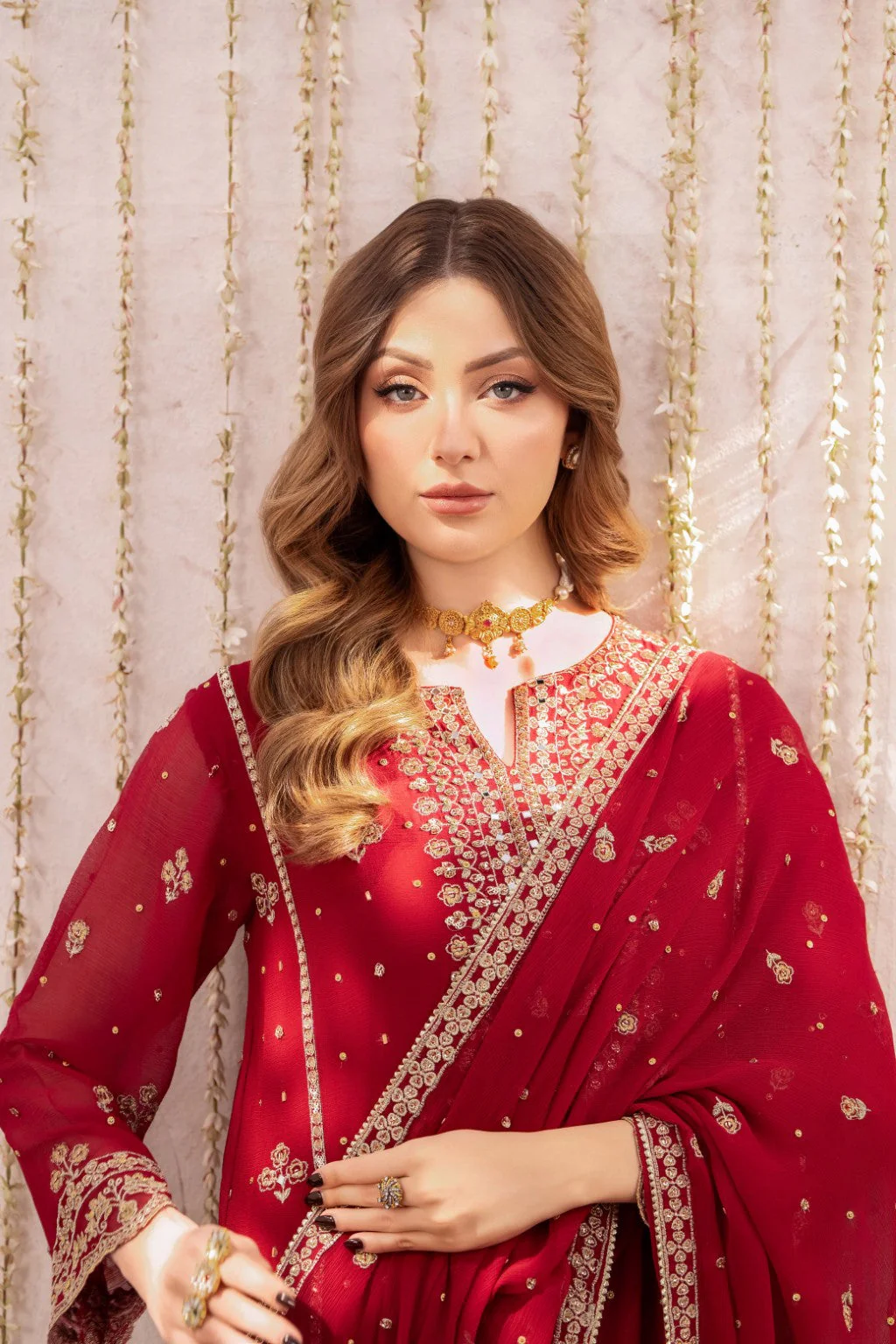 Pehli Nazar By Meeral Stitched 3 Piece Formals Suit-Gul Bahar - Image 3