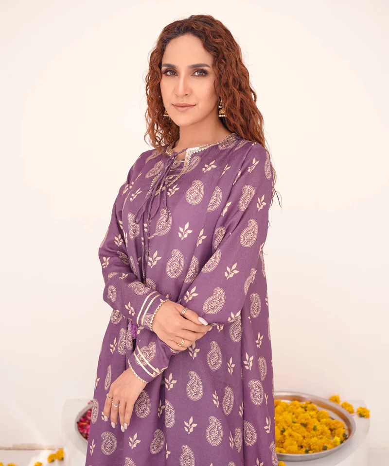 Dhaga Stitched 1 Piece Jacquard Frocks-Aleira - Image 4
