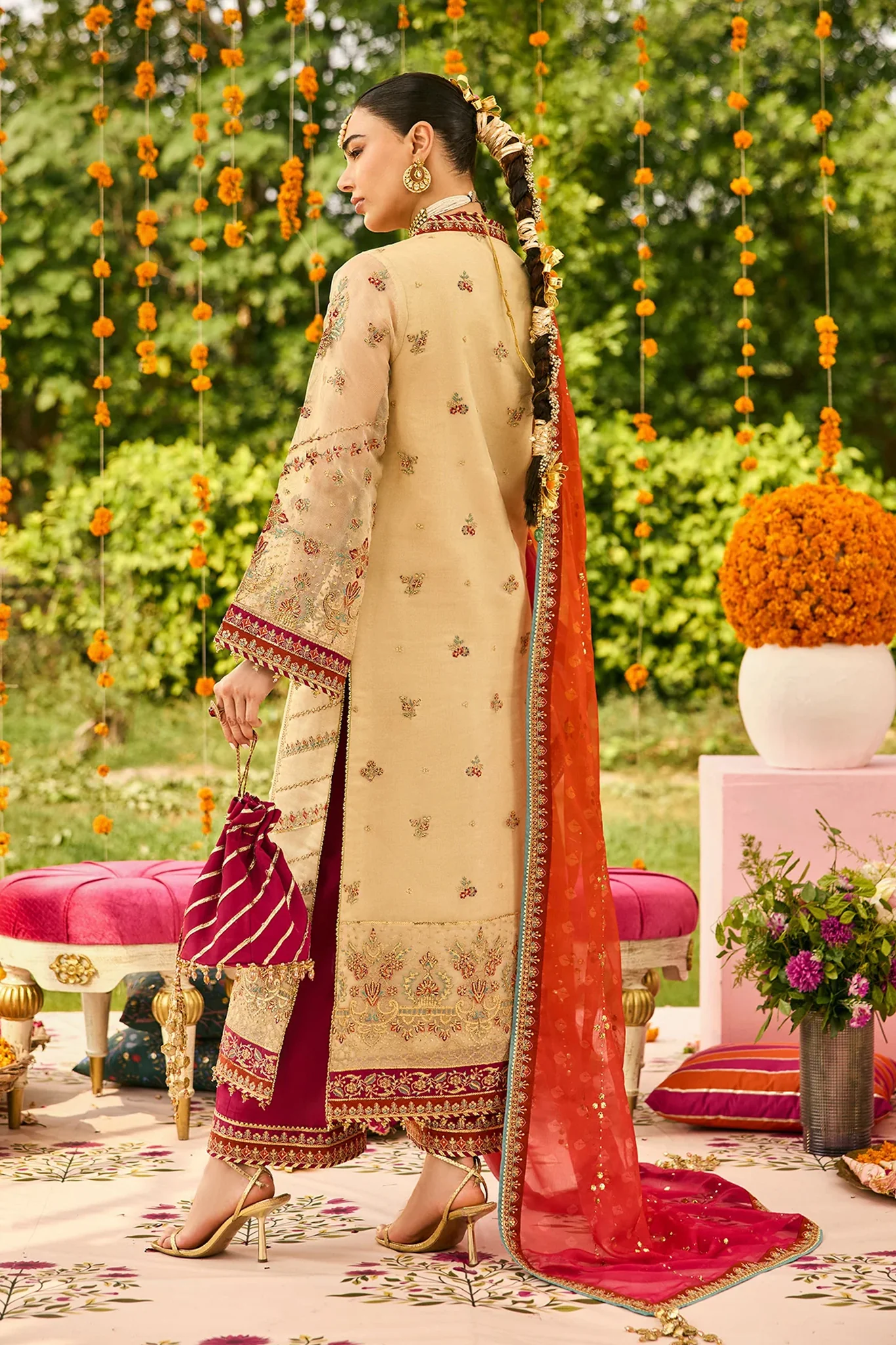 Shehnai By Alizeh Unstitched 3 Piece Festive Formals Colection'2025-Af-Zn-2219-Dilruba - Image 4