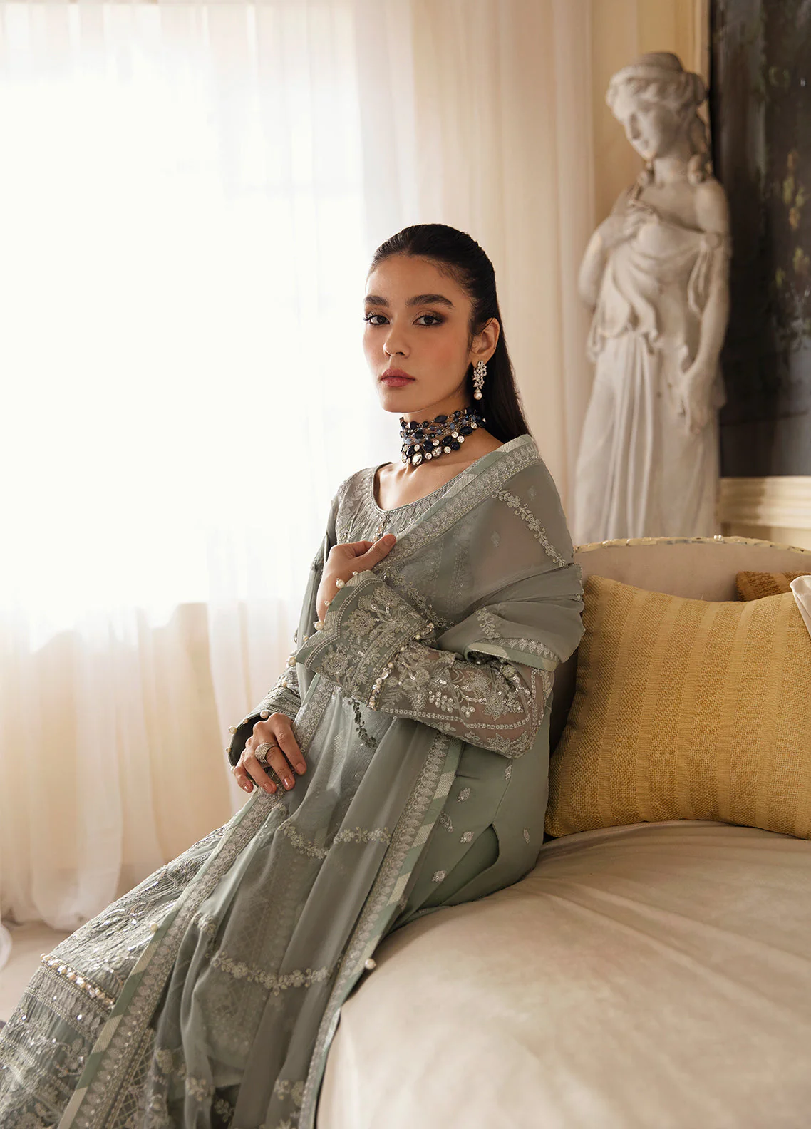 Gulaal Unstitched 3 Piece Emb Chiffon Vol-02 Suit-Amayah - Image 3