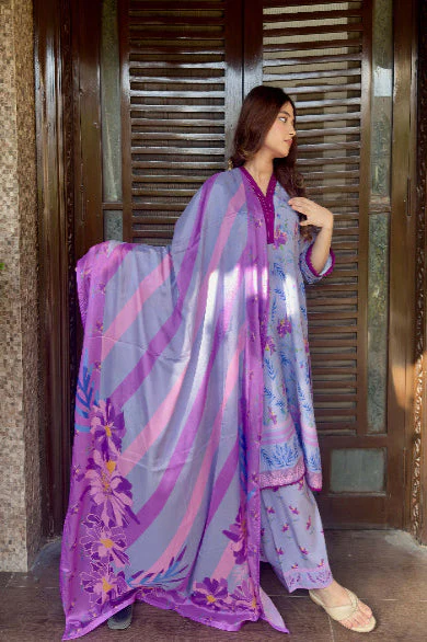 Zayne By Mashrib Stitched Summer Vol-01 Suit-Amethyste - 3pc - Image 7