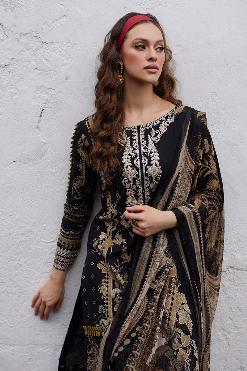 Saffira By Gulaal Unstitched 3 Piece Luxury Lawn Suit-Amiri - Image 3