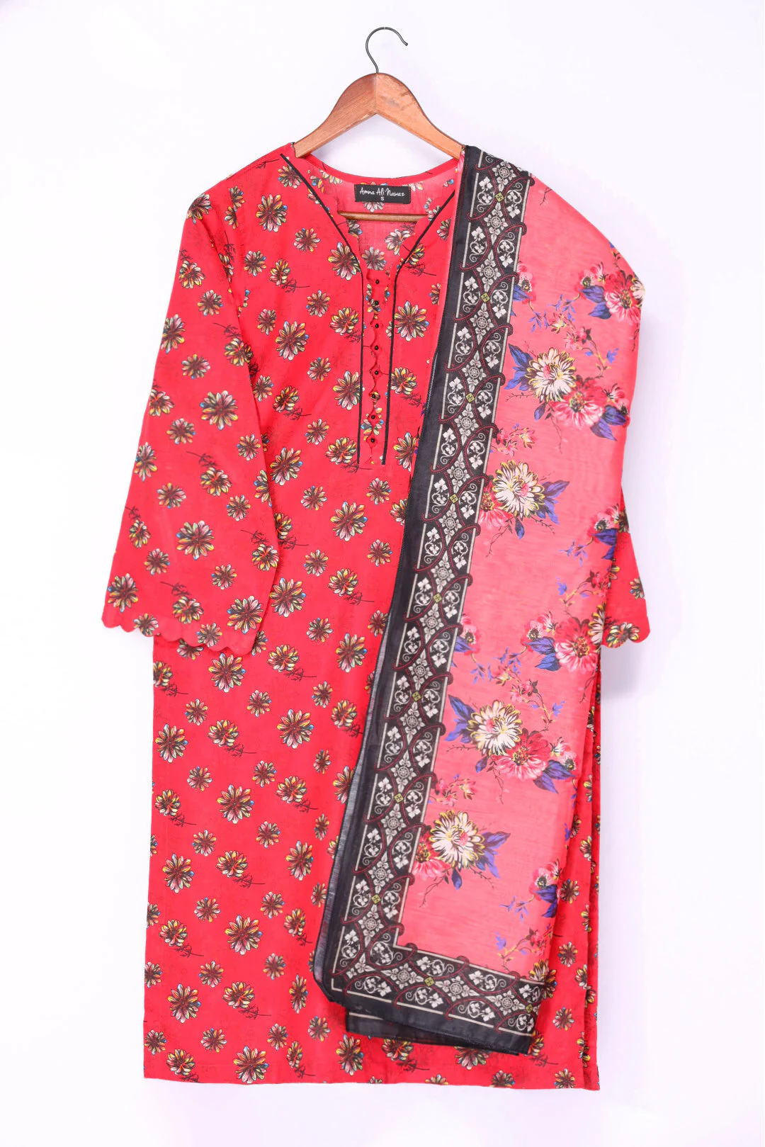 Amna Ali Nawaz Stitched 3 Piece Lawn Suit-NAJJAT - Image 2