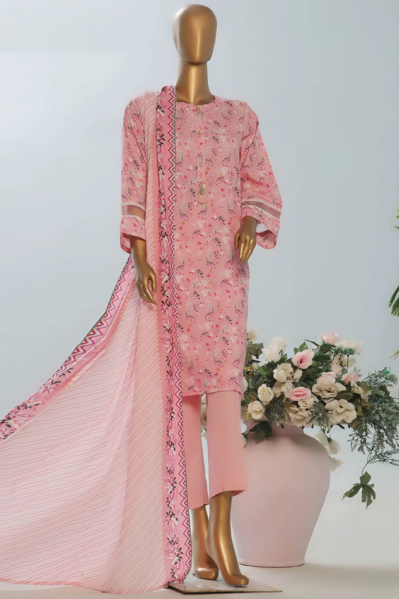 Amna Khadija Unstitched 3 Piece Wrinkle Free Prints Vol-23 Suit-WFP-1138-C