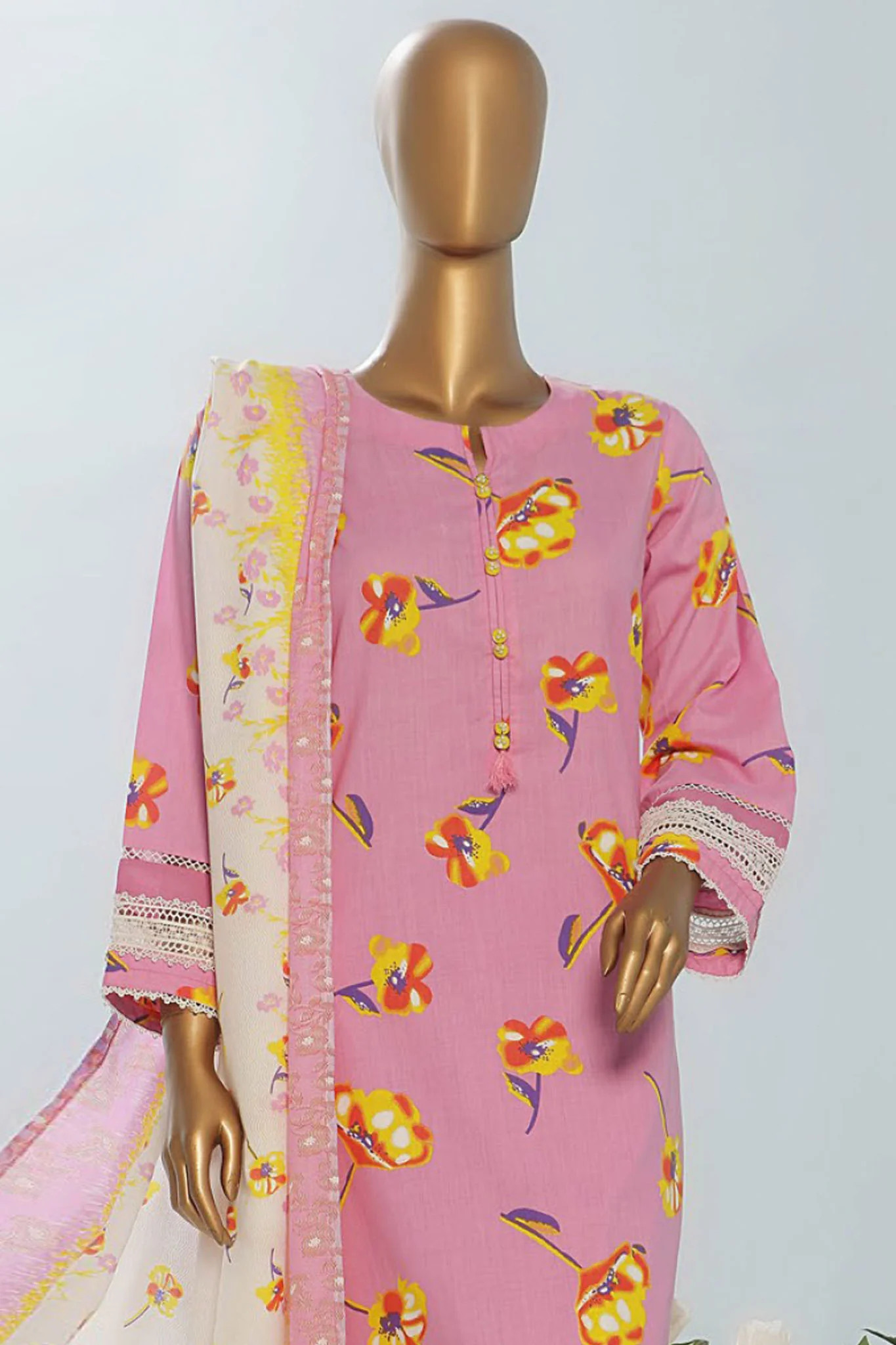 Amna Khadija Unstitched 3 Piece Wrinkle Free Prints Vol-23 Suit-WFP-1140-C - Image 2
