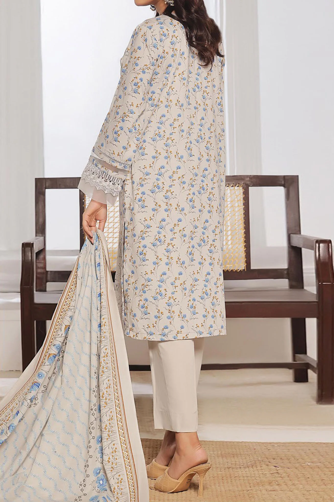 Amna Khadija Unstitched 3 Piece Wrinkle Free Prints Vol-24 Suit-WFP-1143-A - Image 3