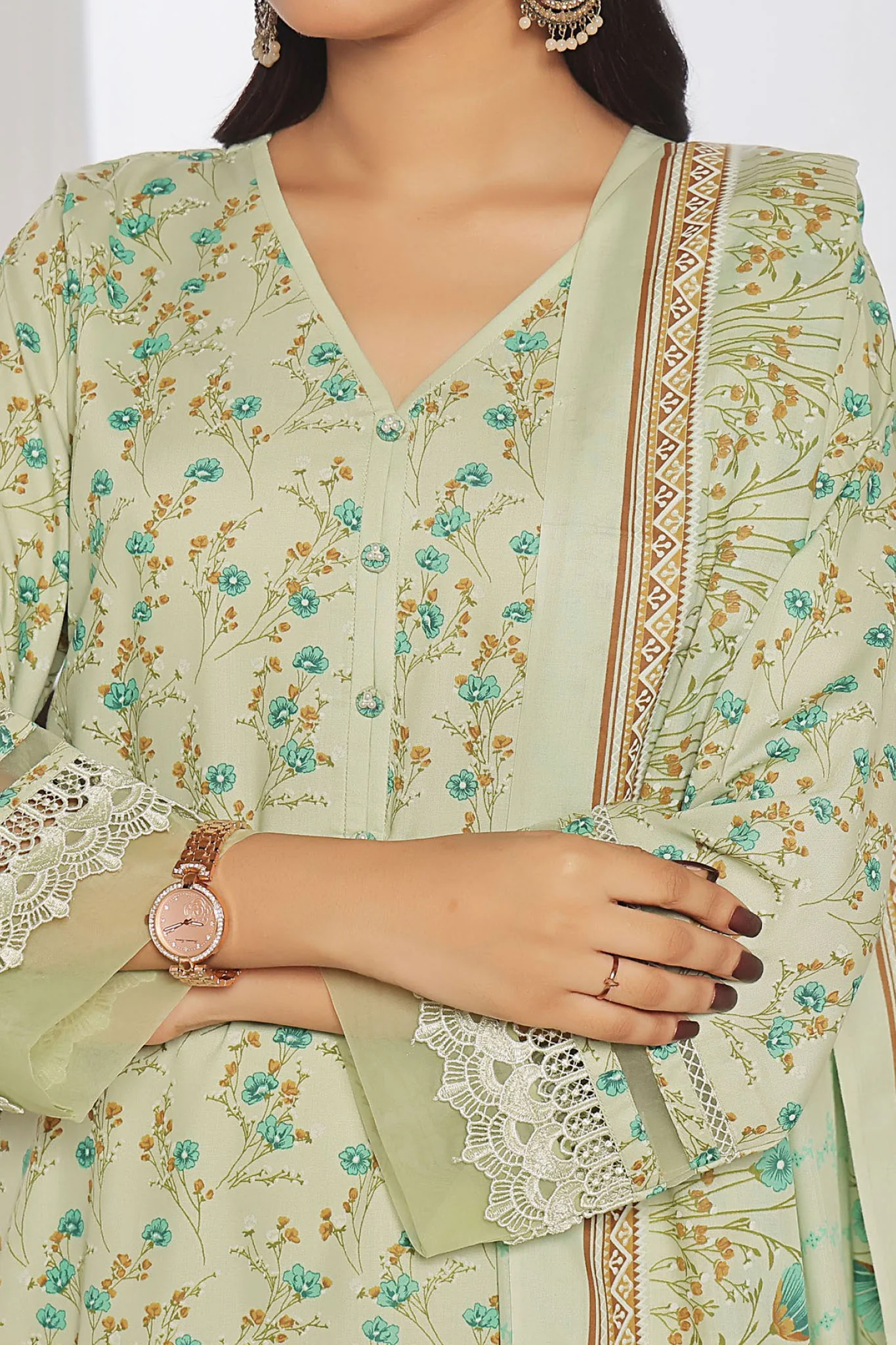 Amna Khadija Unstitched 3 Piece Wrinkle Free Prints Vol-24 Suit-WFP-1143-B - Image 2