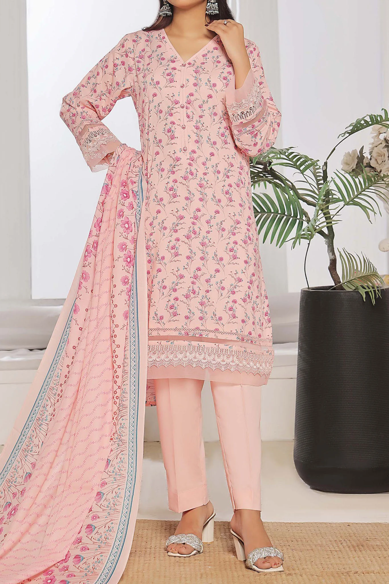 Amna Khadija Unstitched 3 Piece Wrinkle Free Prints Vol-24 Suit-WFP-1143-D