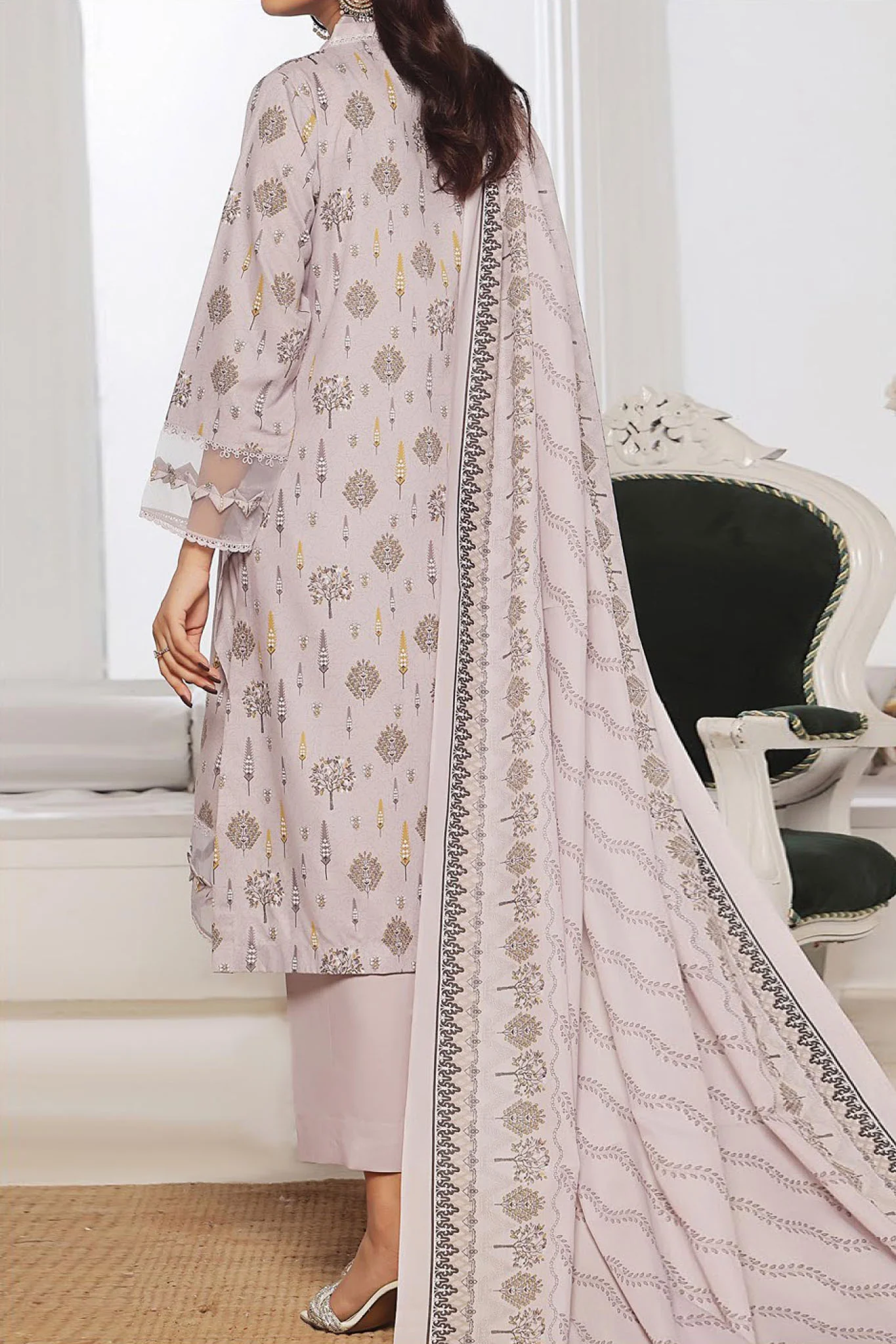 Amna Khadija Unstitched 3 Piece Wrinkle Free Prints Vol-24 Suit-WFP-1146-A - Image 3