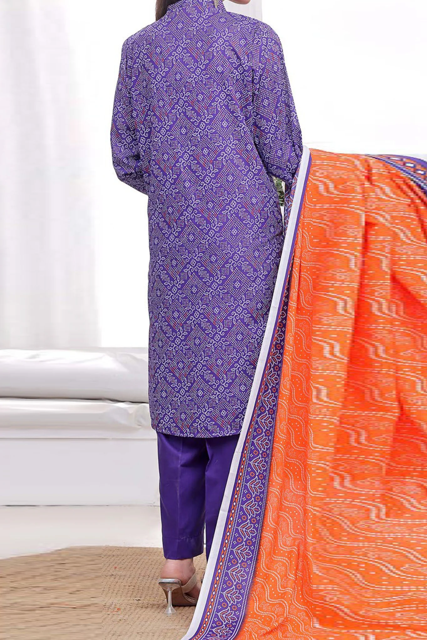 Amna Khadija Unstitched 3 Piece Wrinkle Free Prints Vol-25 Suit-WFP-1151-B - Image 3