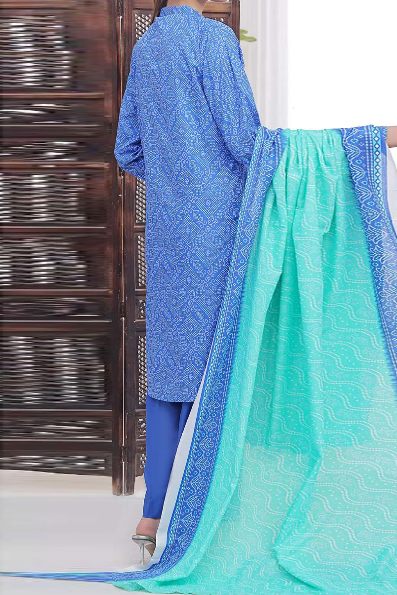 Amna Khadija Unstitched 3 Piece Wrinkle Free Prints Vol-25 Suit-WFP-1151-D - Image 3