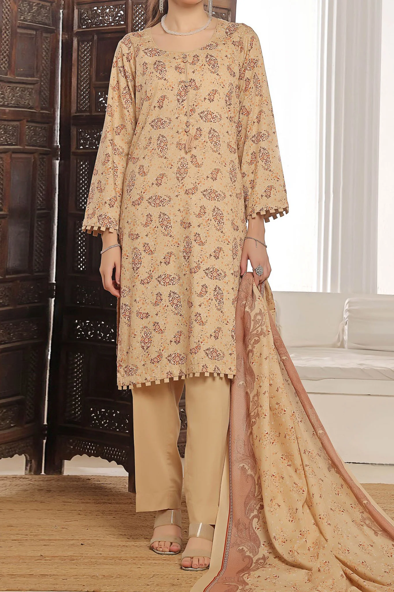 Amna Khadija Unstitched 3 Piece Wrinkle Free Prints Vol-25 Suit-WFP-1152-A