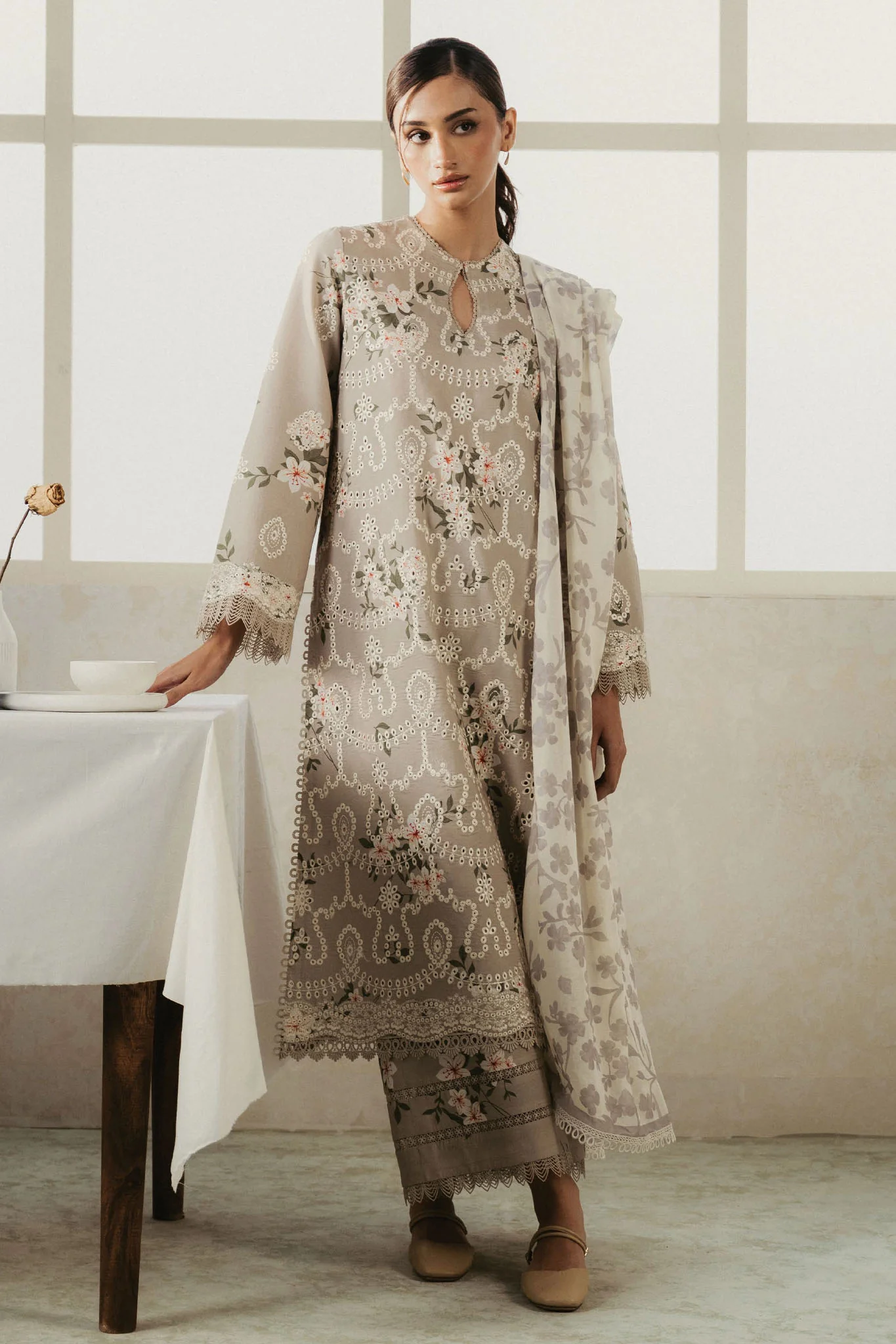 Amore By Ayzel Unstitched 3 Piece Summer Lawn Collection-AL-V4-06-Opal