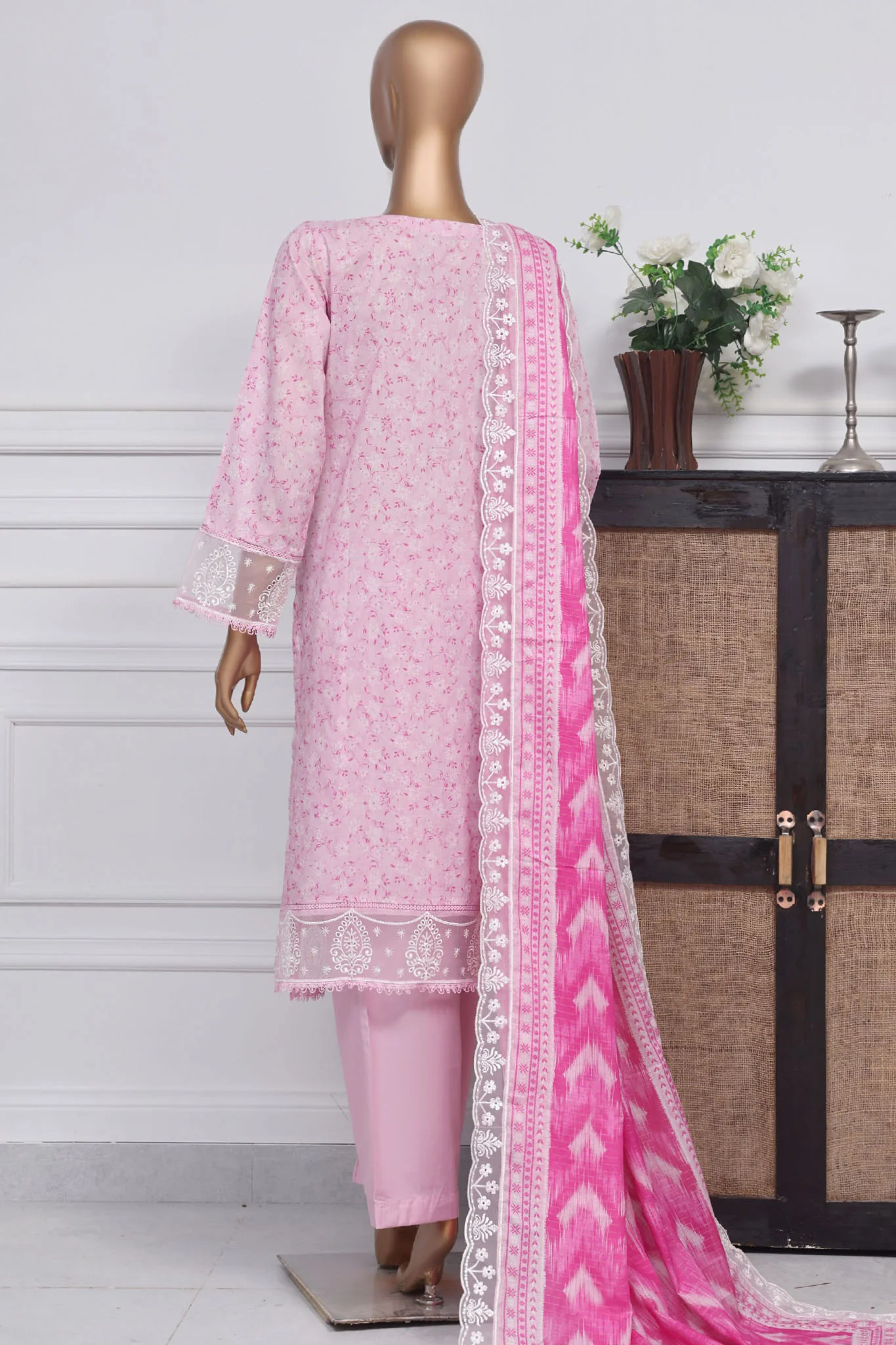 Amyrah By Sada Bahar Stitched 3 Piece Emb Festive Collection-CK-4064-Pink - Image 3