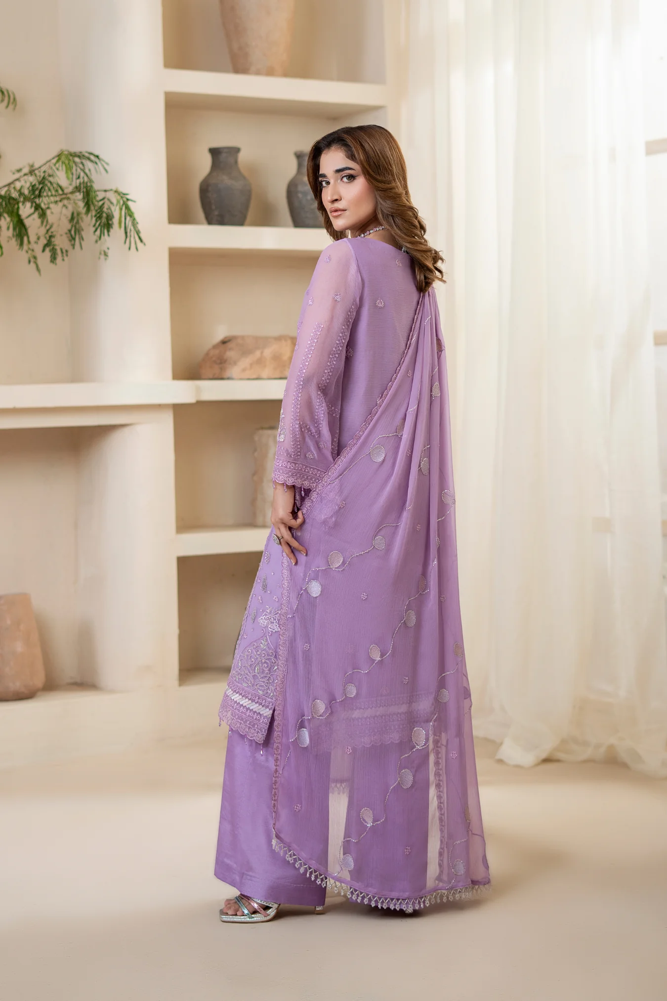 Anaya Noor By Zebtan Unstitched 3 Piece Luxury Formals Suit-AN-01 - Image 6