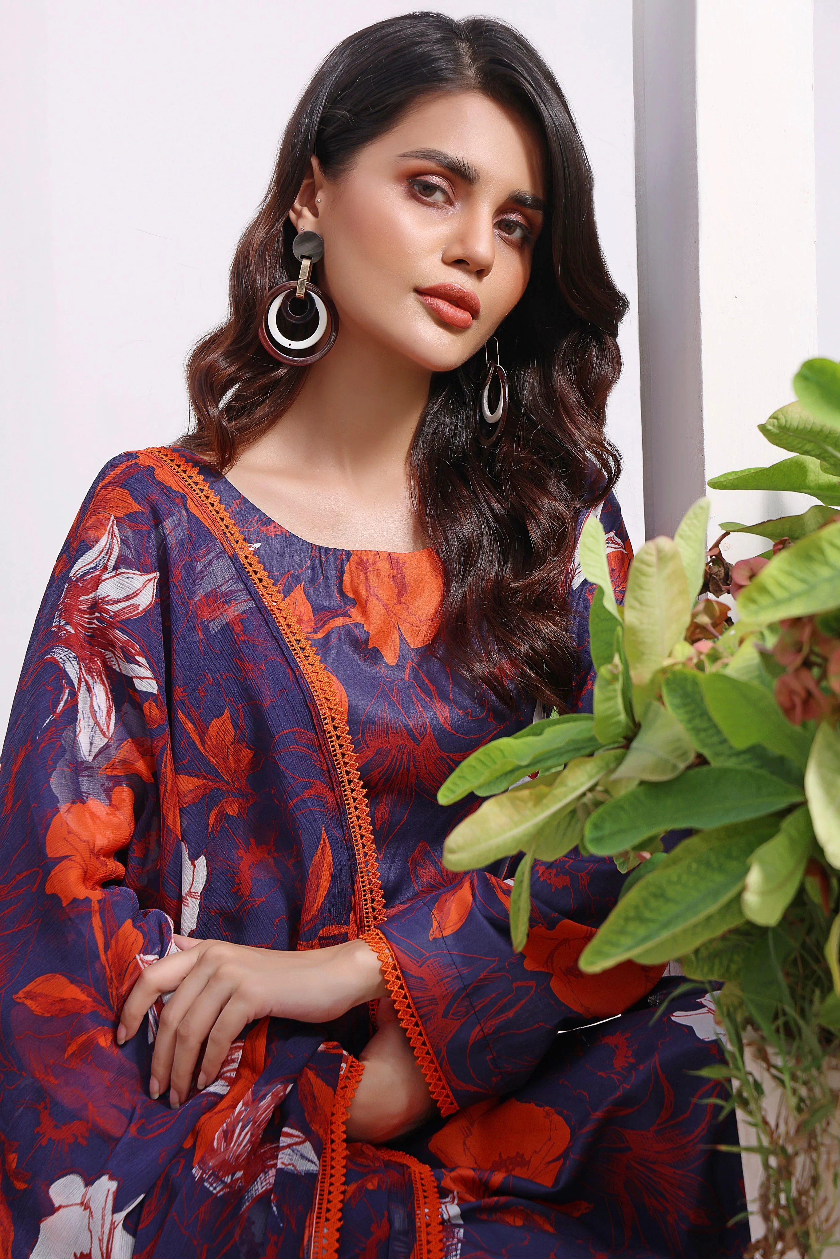 Feathers Unstitched 3 Piece Summer Collection-ANGELINA-FT136 - Image 4