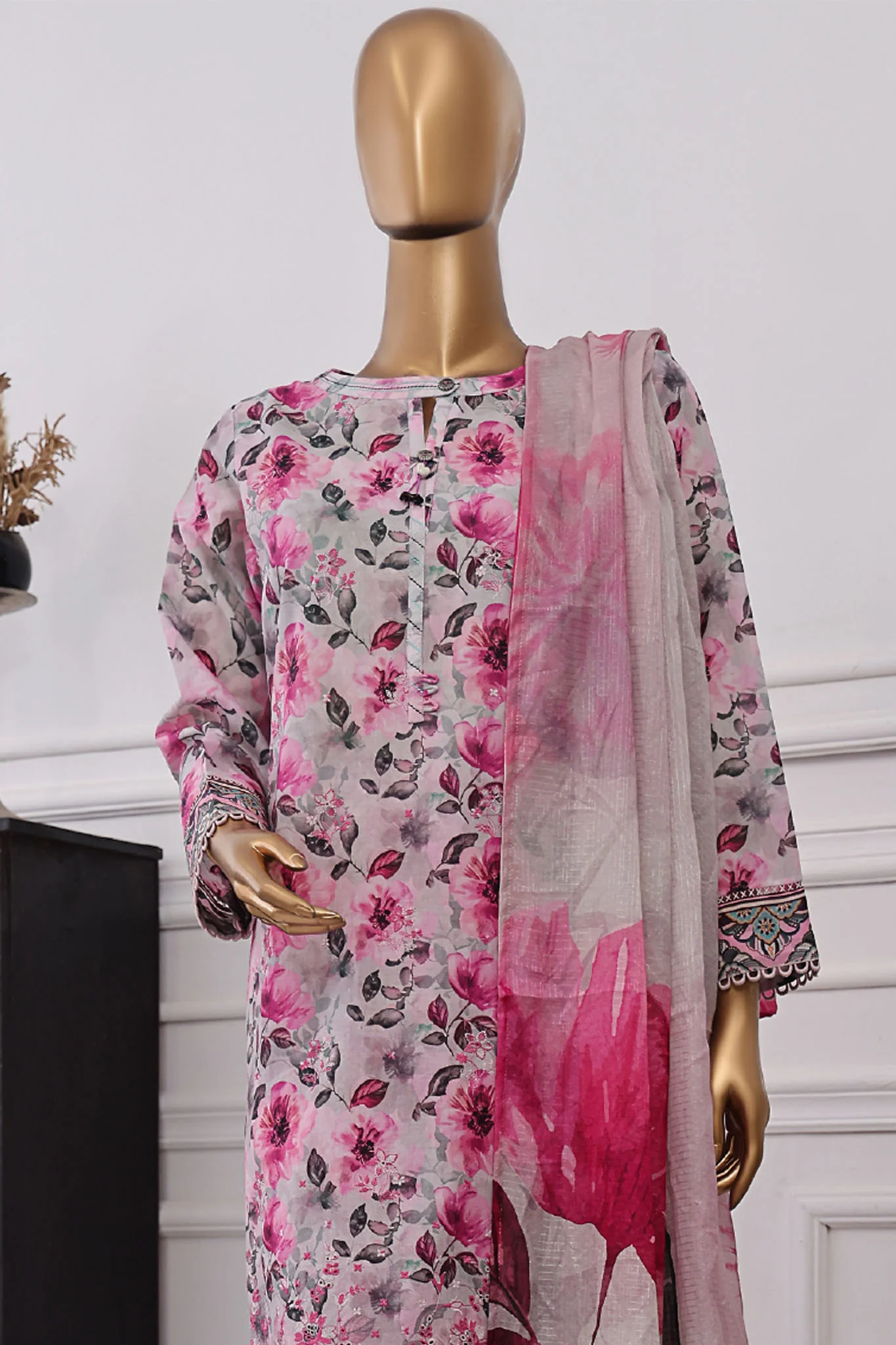 Anmol By HZ Unstitched 3 Piece Emb Chikankari Lawn Collection-ACE-1078 - Image 2