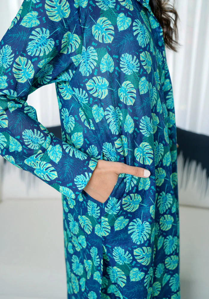 Amal Stitched 2 Piece Summer Lawn Collection-Aqua Flora - Image 4