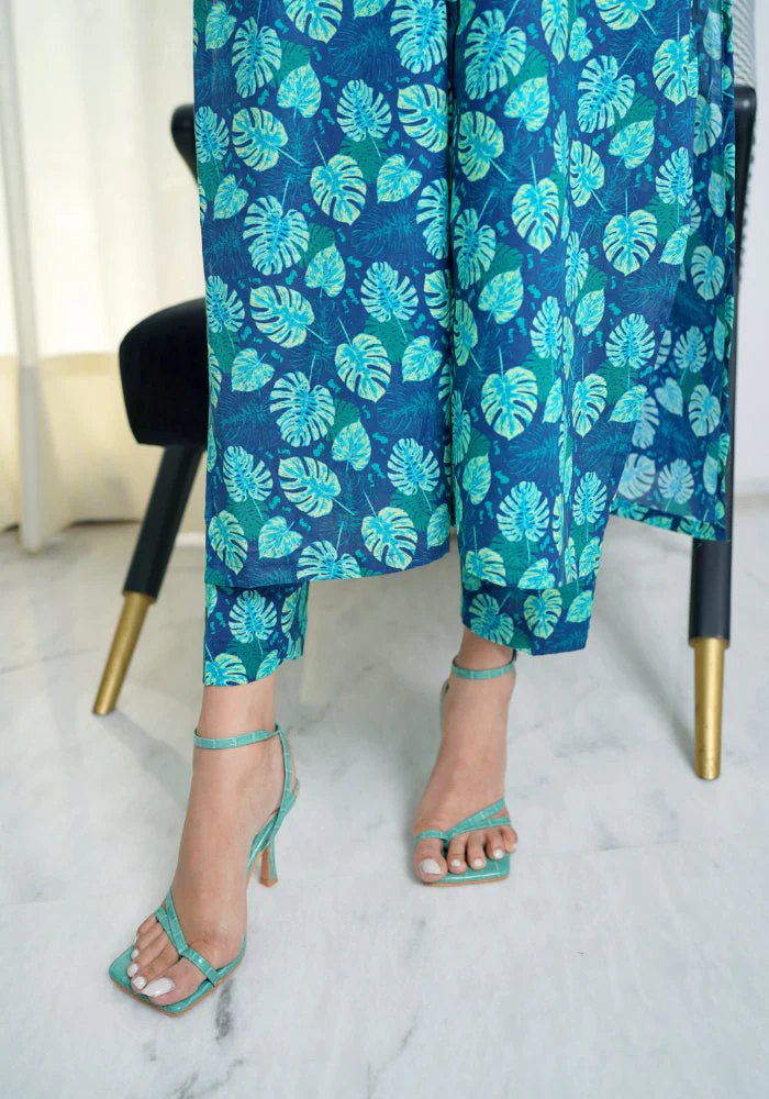 Amal Stitched 2 Piece Summer Lawn Collection-Aqua Flora - Image 7