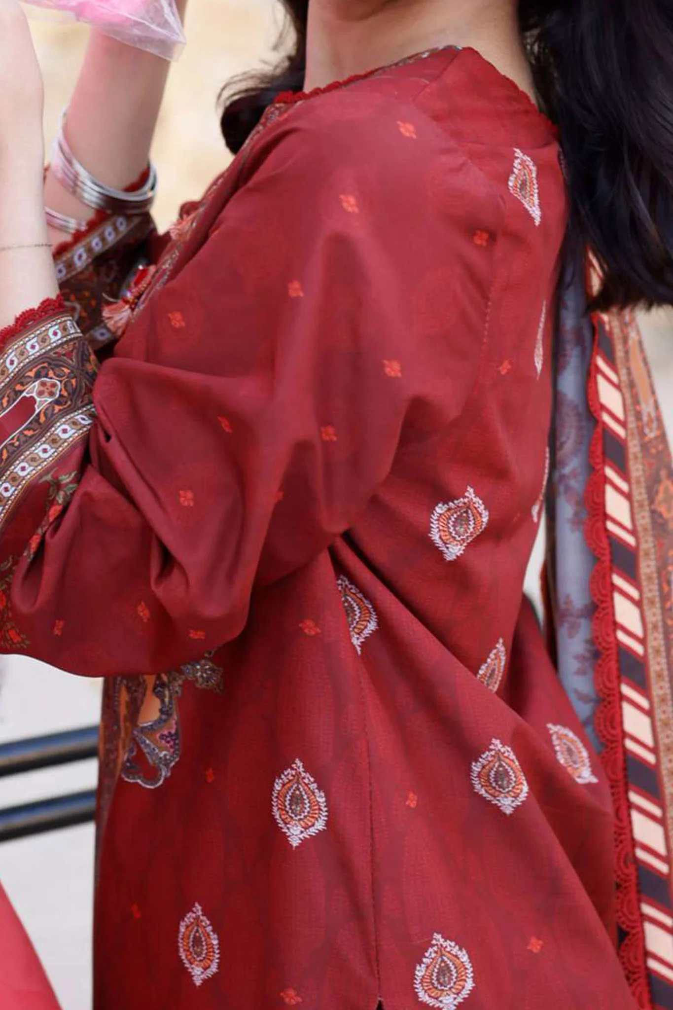 Arabic Lawn By Asim Jofa Unstitched 3 Piece Digital Blended Lawn Suit-AJPL-07 - Image 2