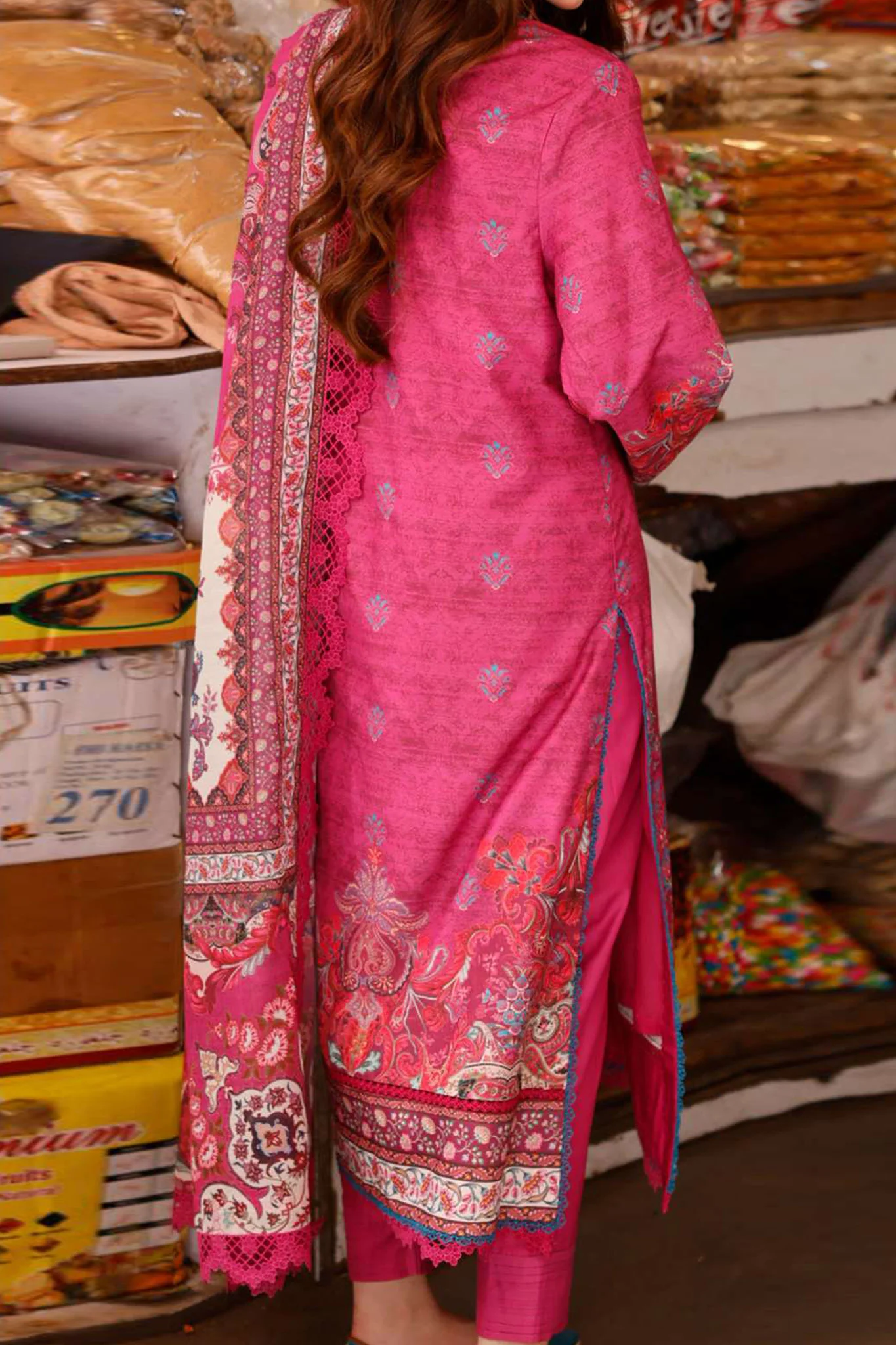 Arabic Lawn By Asim Jofa Unstitched 3 Piece Digital Blended Lawn Suit-AJPL-17 - Image 3