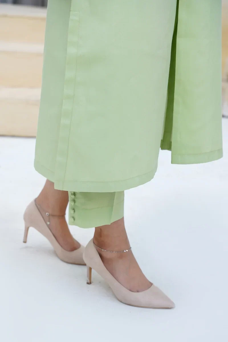 Arha Eman Stitched Winter Suit-Sage Edit – 2 Piece Silk Coord - Image 4