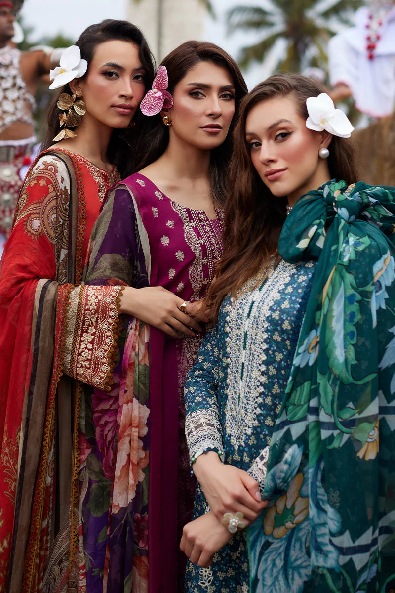 Saffira By Gulaal Unstitched 3 Piece Luxury Lawn Suit-Aria - Image 11