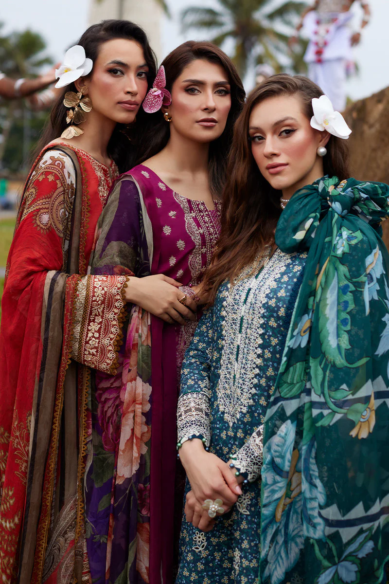 Saffira By Gulaal Unstitched 3 Piece Luxury Lawn Suit-Aria - Image 12