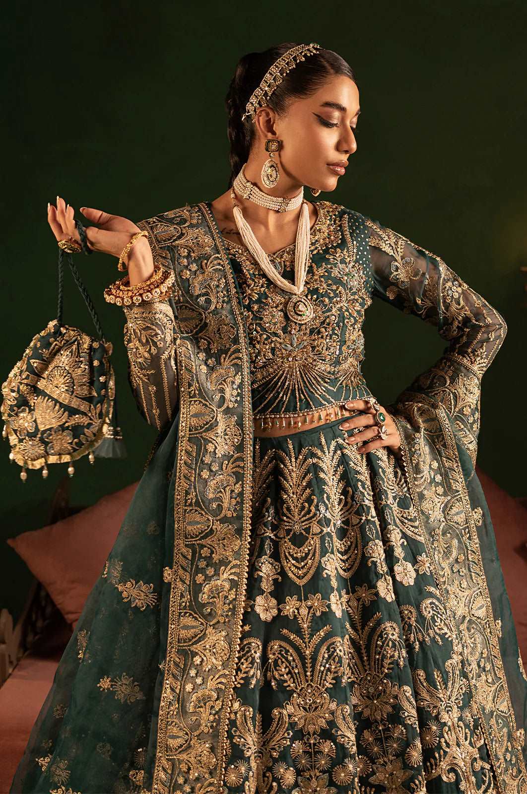 Onora by Diara Couture Unstitched 3 Piece Wedding Suit-ARLYN - WC-2-01 - Image 7